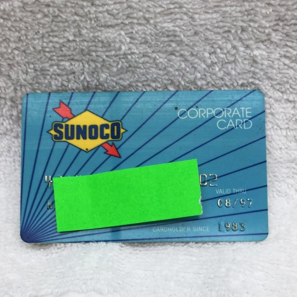 Sunoco Corporate Charge Credit Card Vintage Expired 1997